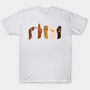 Human Hands Come in Many Colors T-Shirt